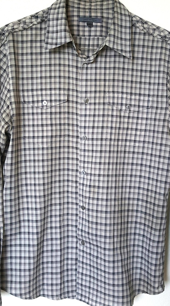 John Varvatos long-sleeve button-down shirt raw fr